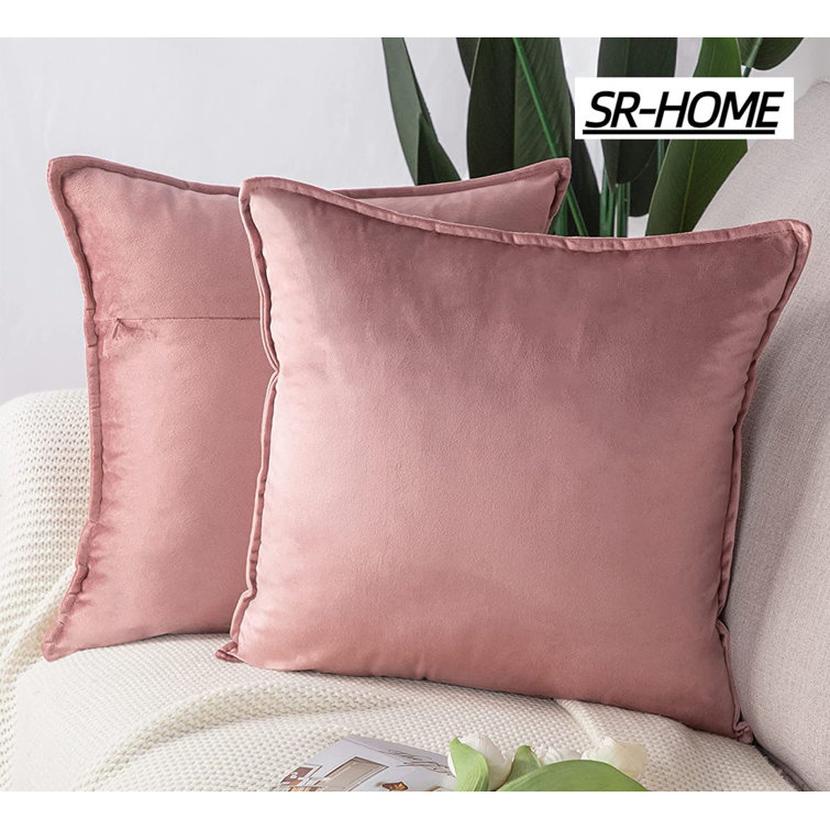 Dusty pink velvet outlet pillow